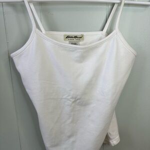 Eddie Bauer White Fitted Sleeveless Camisole
